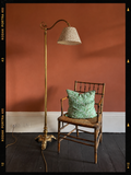 Brass Swan Necked Standard Lamp, Early 20th Century