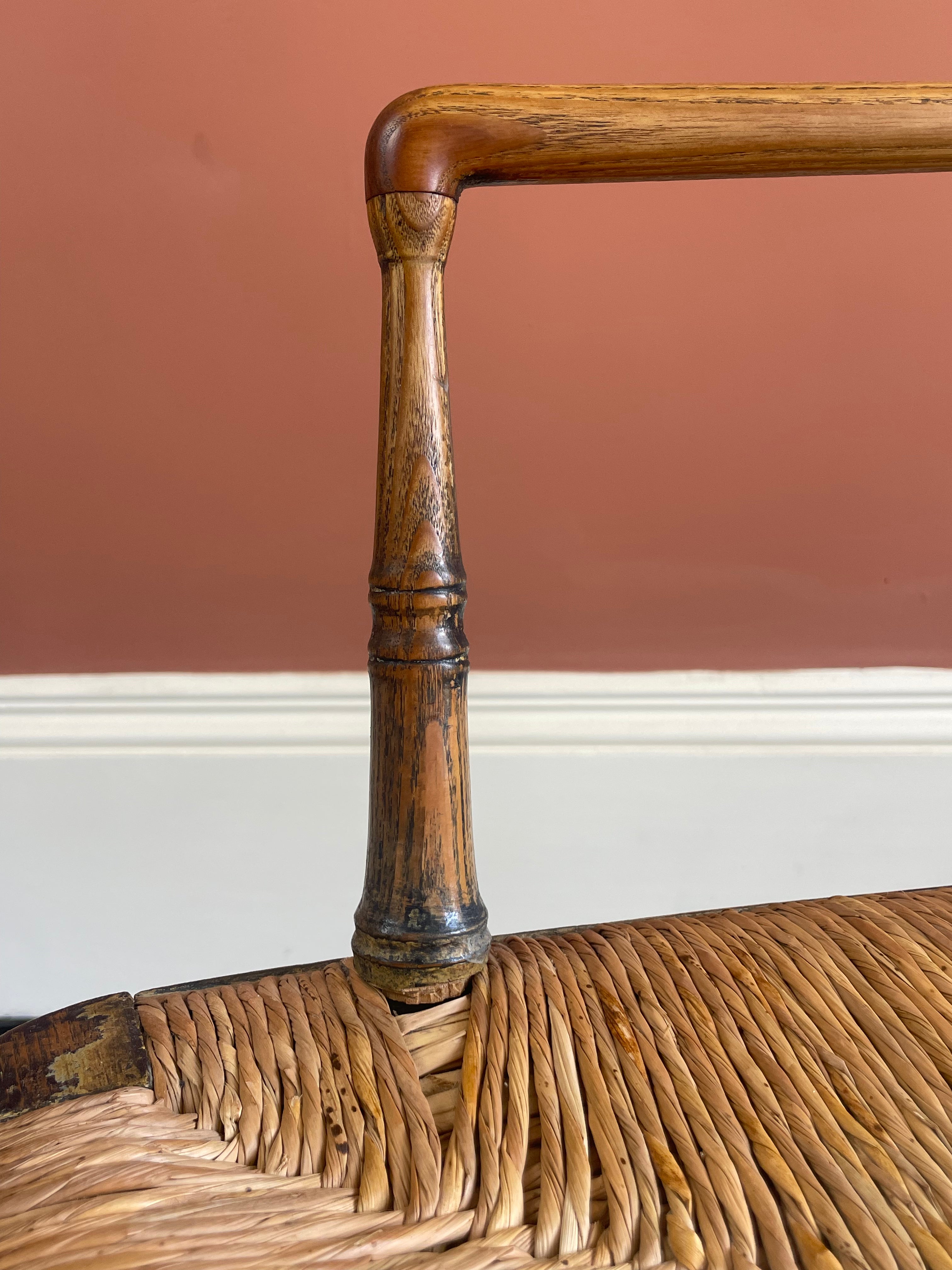 English Regency Simulated Bamboo Armchair c.1820