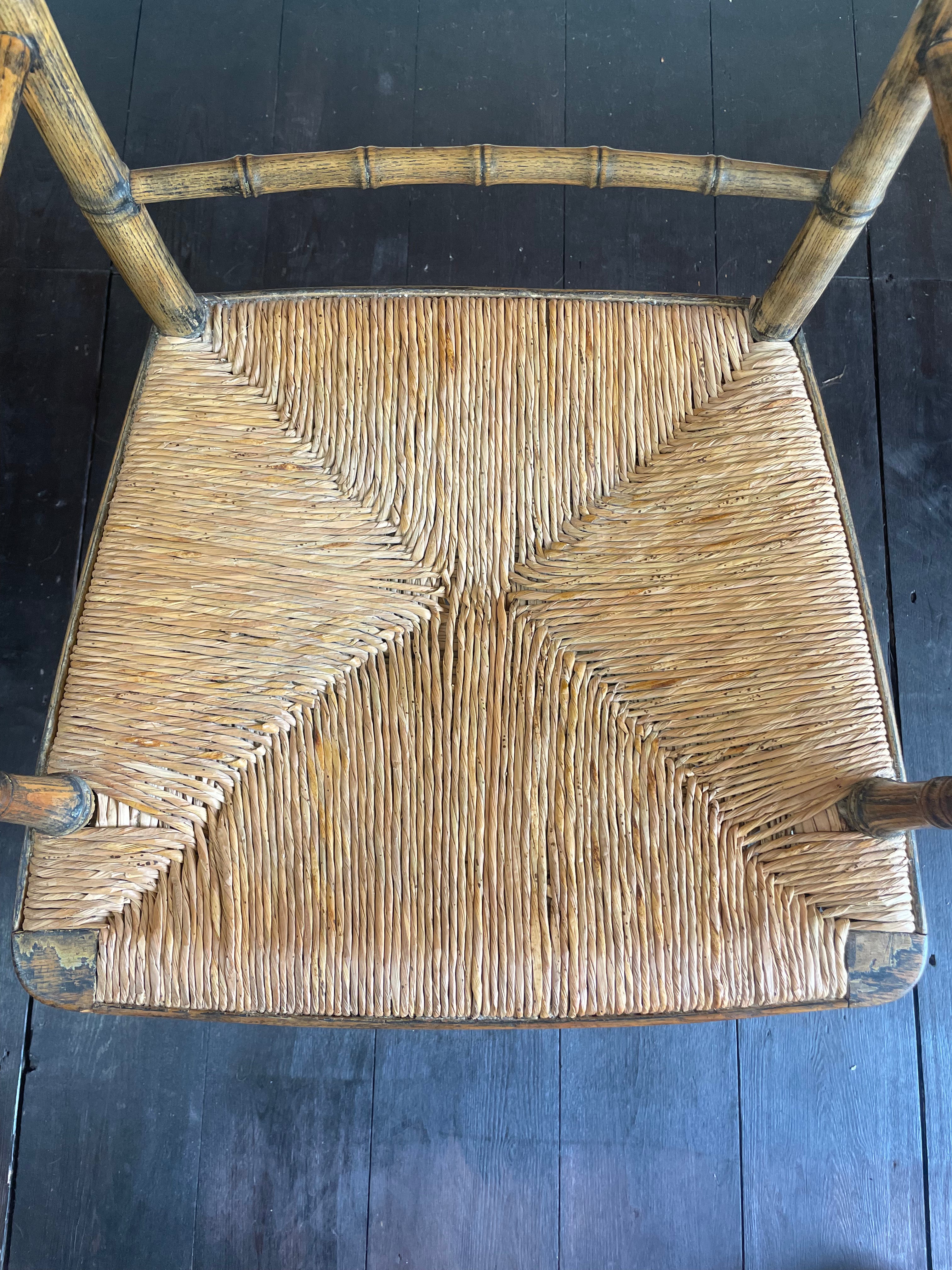 English Regency Simulated Bamboo Armchair c.1820
