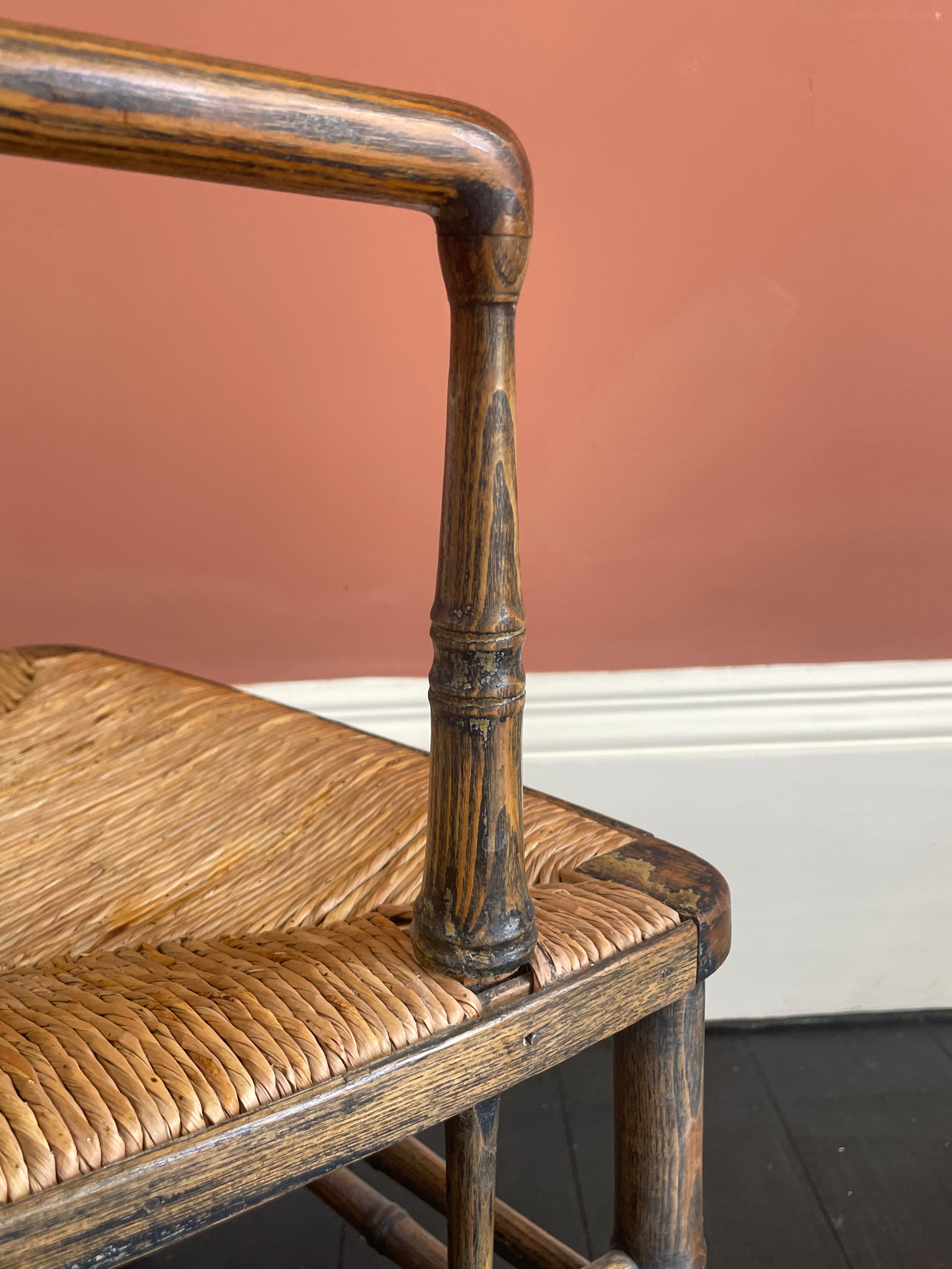 English Regency Simulated Bamboo Armchair c.1820
