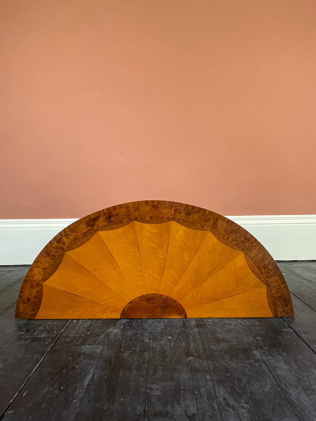 Sheraton Revival Demi-Lune Consol Table, 20th Century