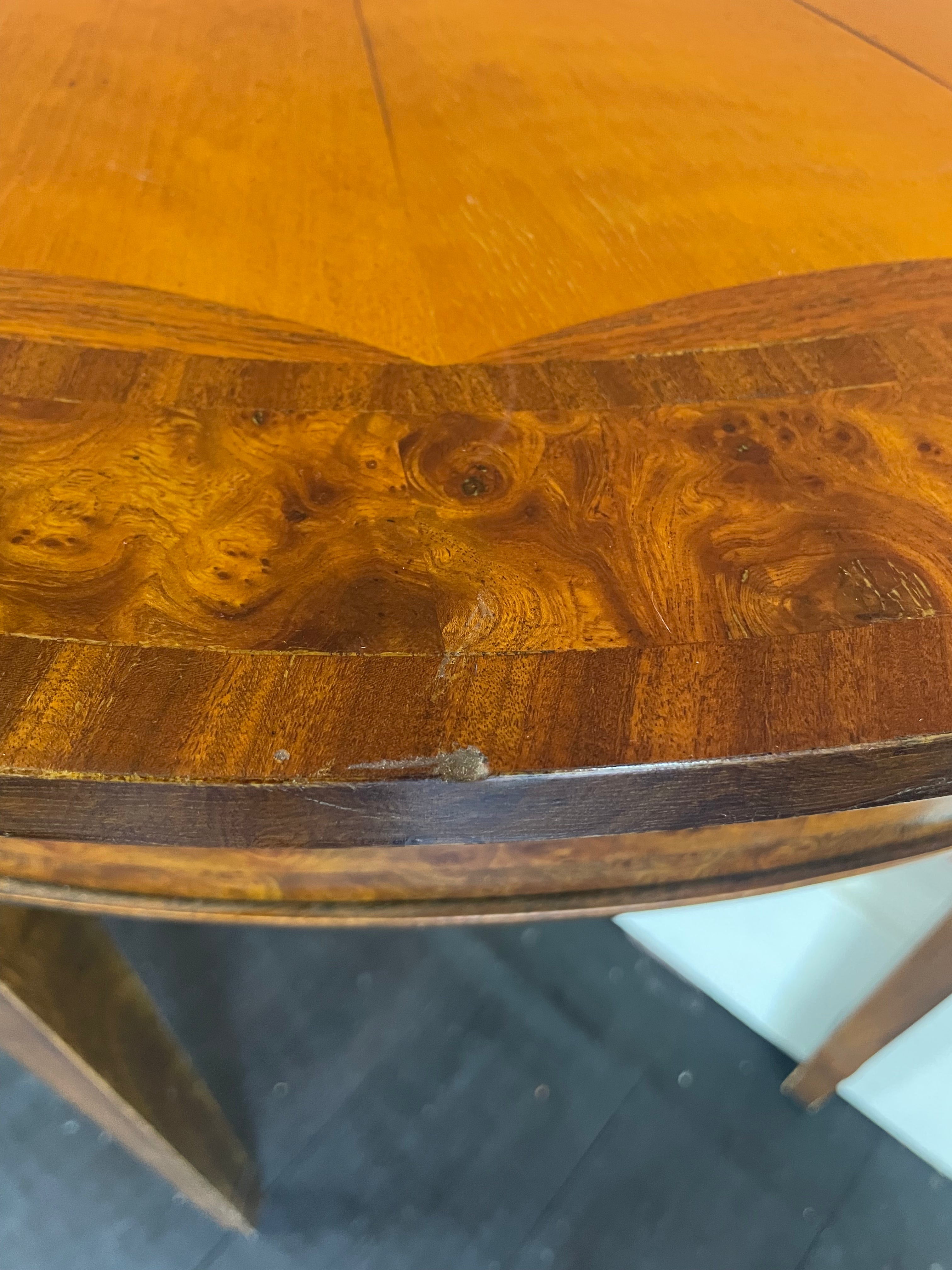 Sheraton Revival Demi-Lune Consol Table, 20th Century