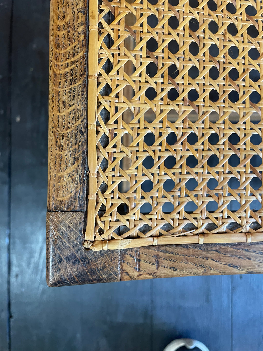 Arts and Crafts, Oak and Cane Stool, Early 20th Century