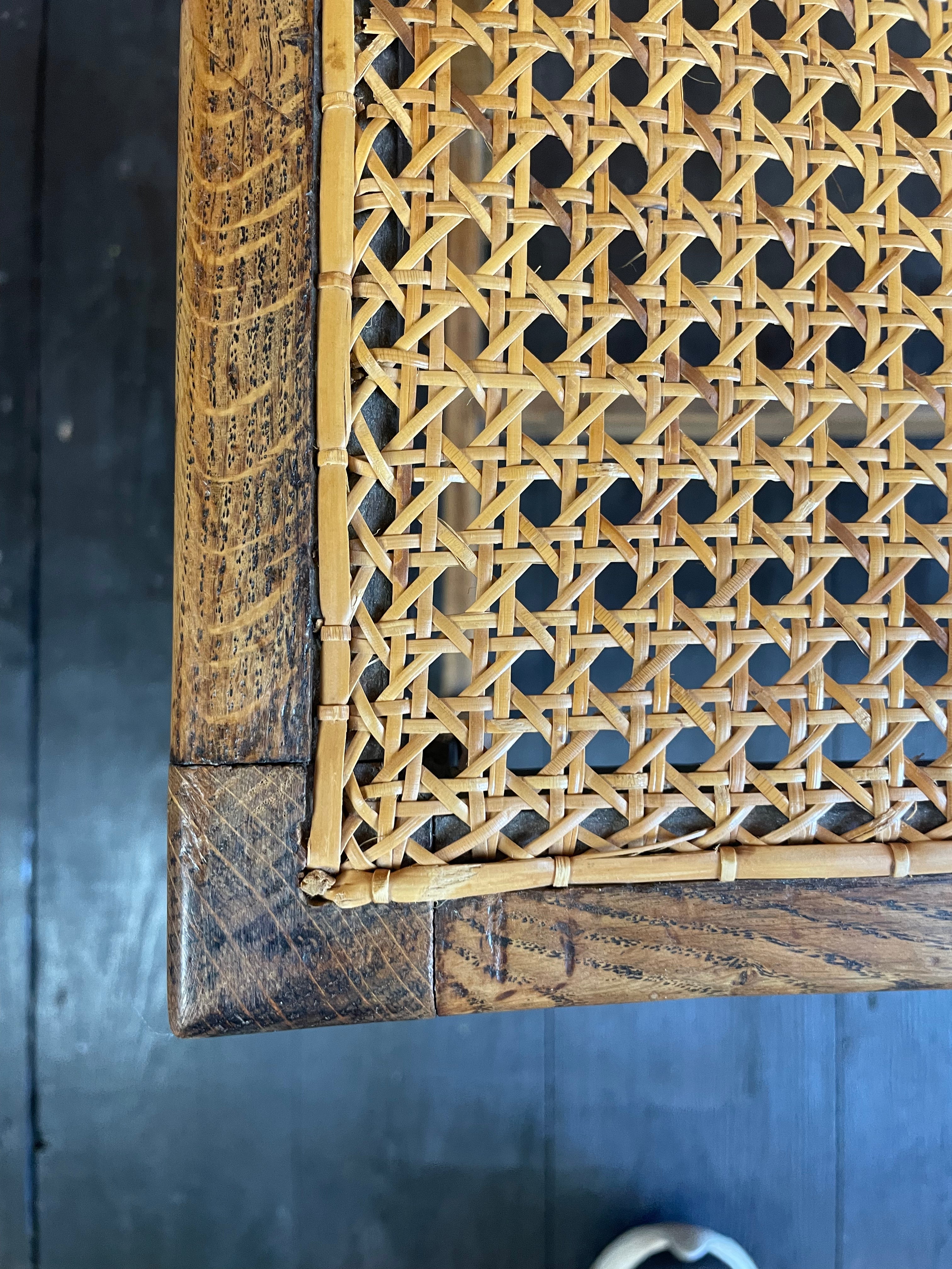 Arts and Crafts, Oak and Cane Stool, Early 20th Century