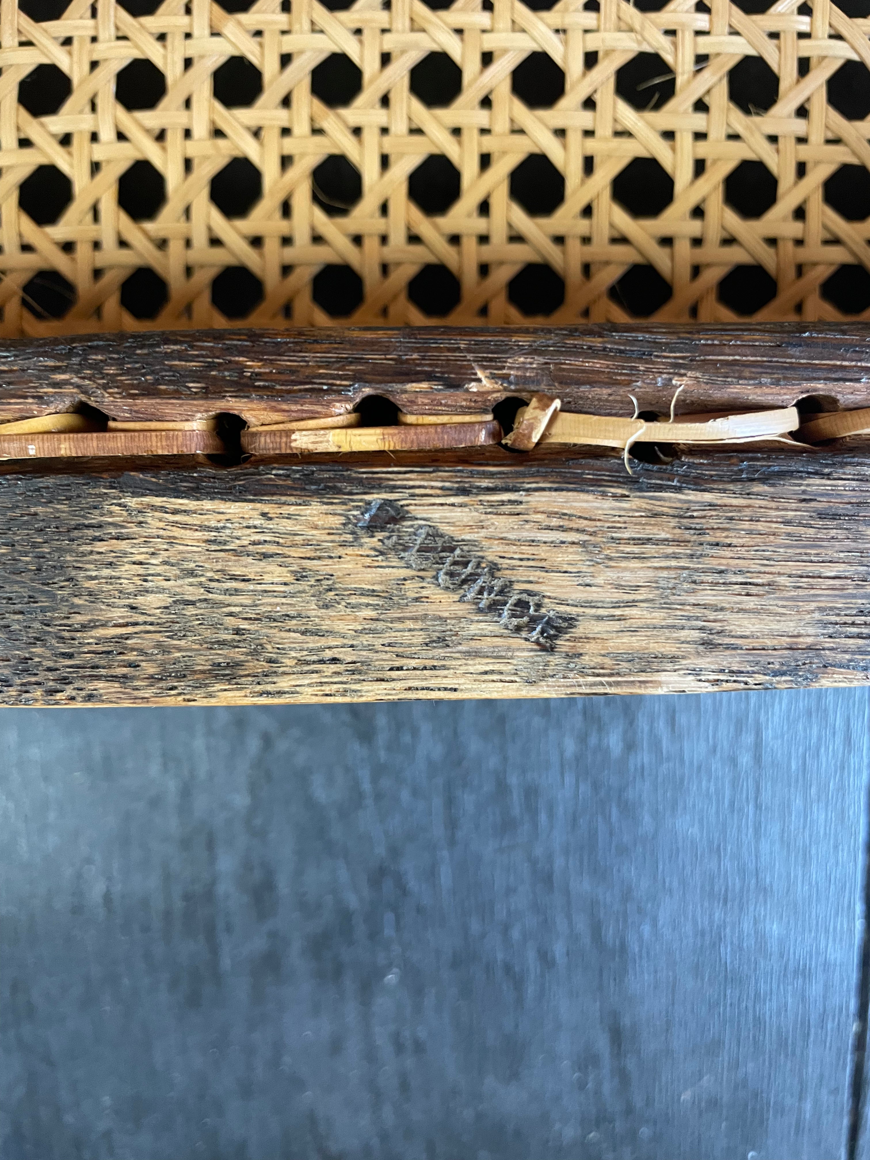 Arts and Crafts, Oak and Cane Stool, Early 20th Century