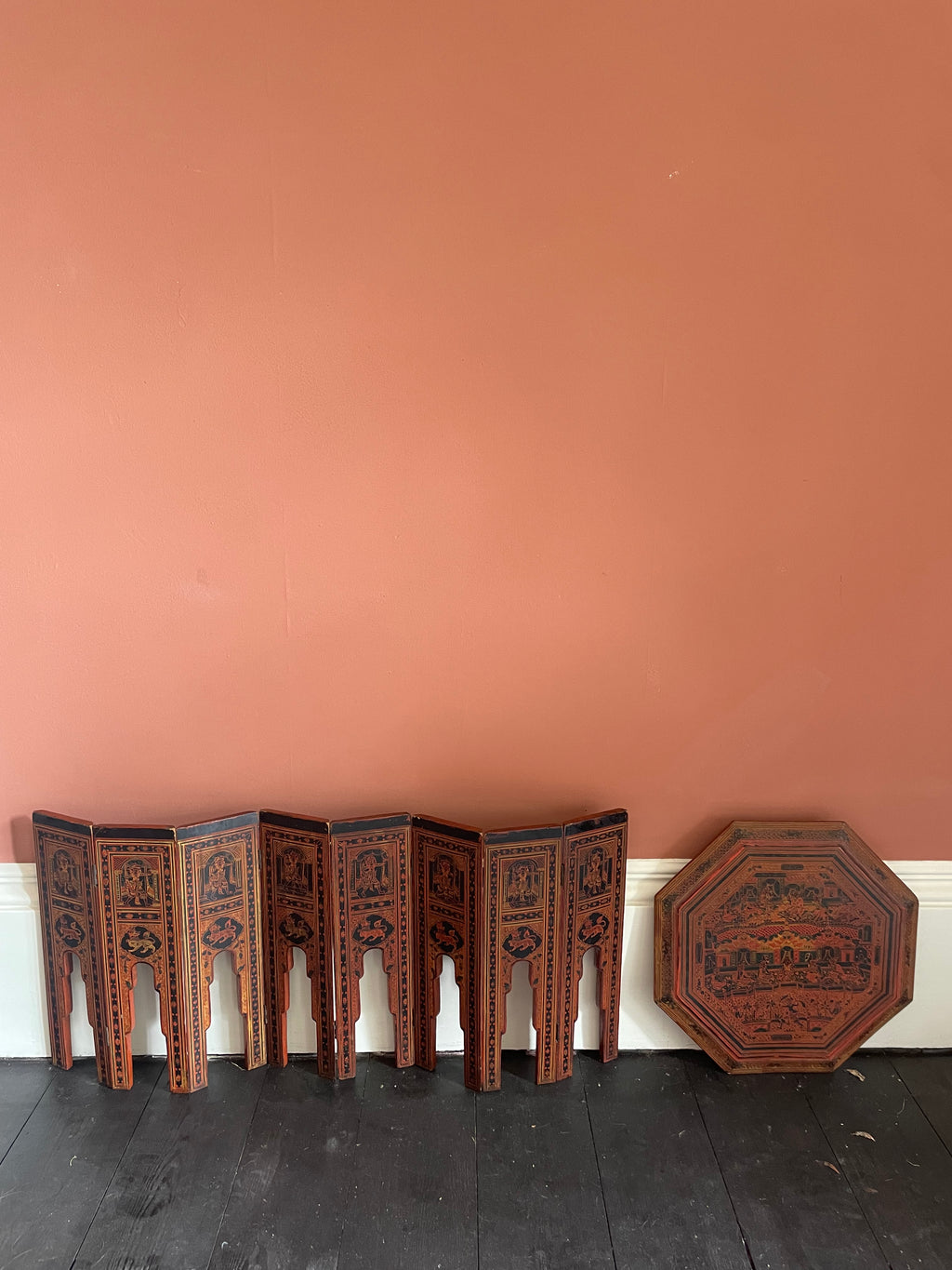 Early 20th Century Burmese Hexagonal Side Table c.1900